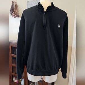 U.S. Polo Assn. Men’s Black Half-Zip Sweatshirt Size M